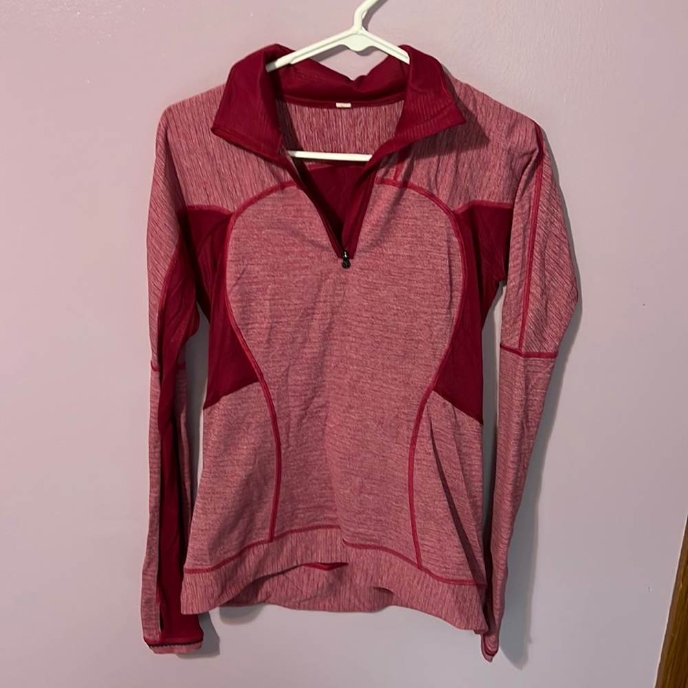 Lululemon Run for Gold Heathered Bumble Berry Quarter Zip
